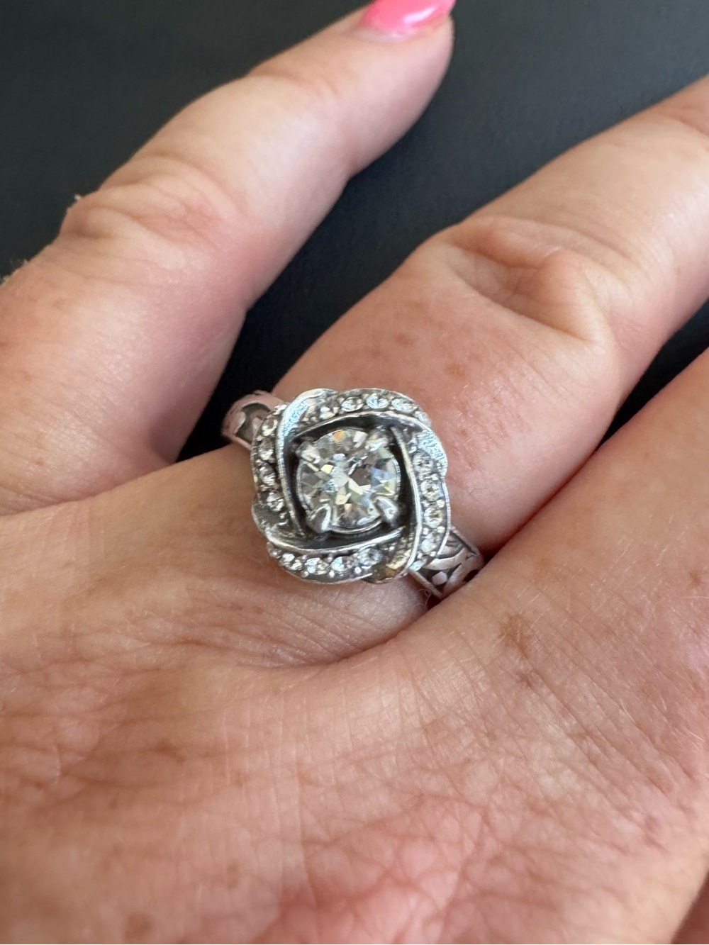 Brighton Eternity Knot Silver & Crystal Ring